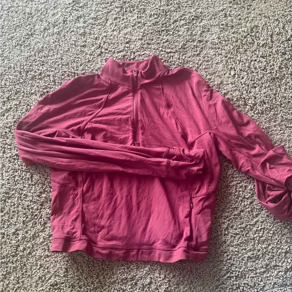 Lululemon rulu run cropped half zip